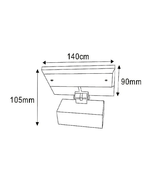 RIO: City Series LED Interior Matte White Rectangular Up Light 90° Adjustable Wall Light