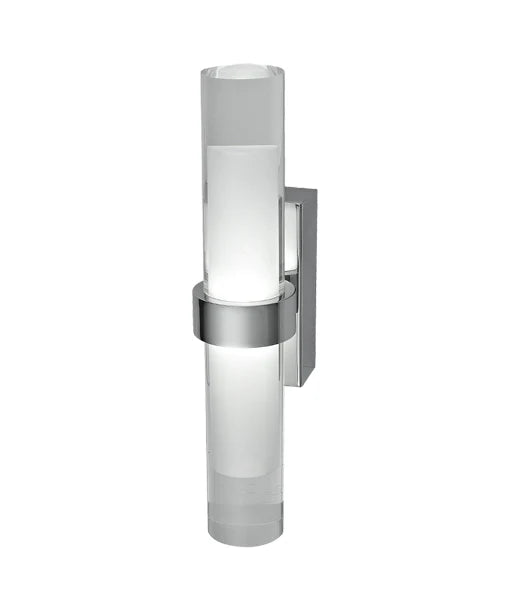 ROME: City Series LED Interior Satin Chrome Tubular Up/Down Wall Light