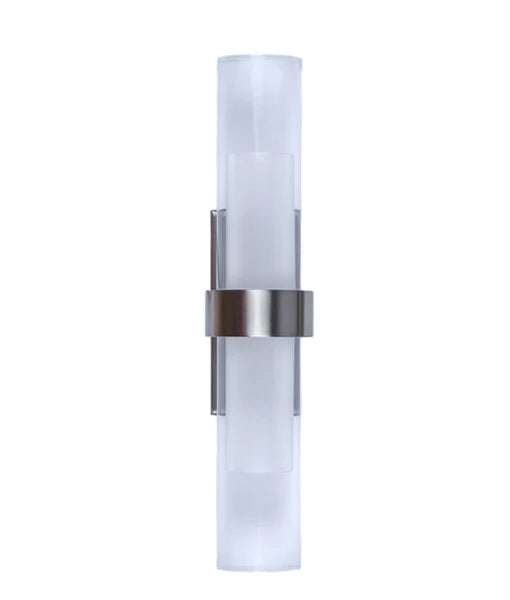 ROME: City Series LED Interior Satin Chrome Tubular Up/Down Wall Light