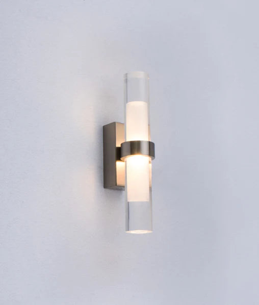 ROME: City Series LED Interior Satin Chrome Tubular Up/Down Wall Light