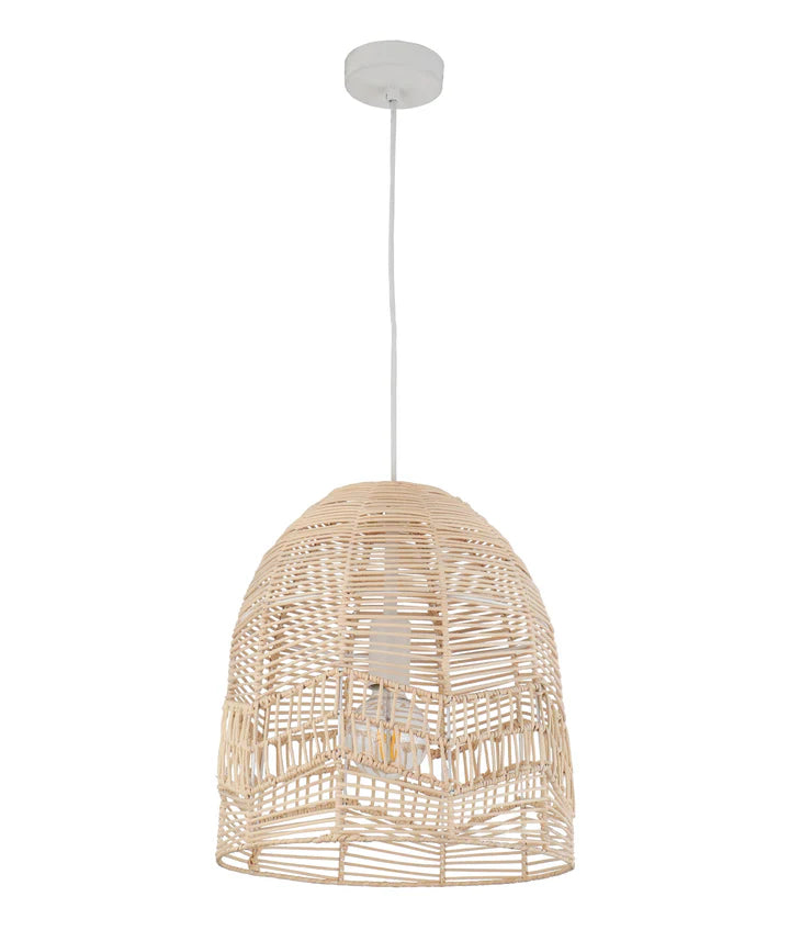 ROTA: Bohemian Interior Natural Rattan Ellipse Pendant Light