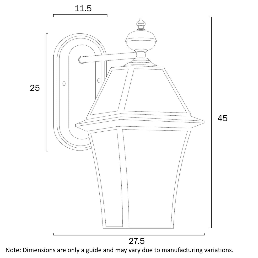 TELBIX RYE 27 SOLID BRAS EXTERIOR WALL LIGHT