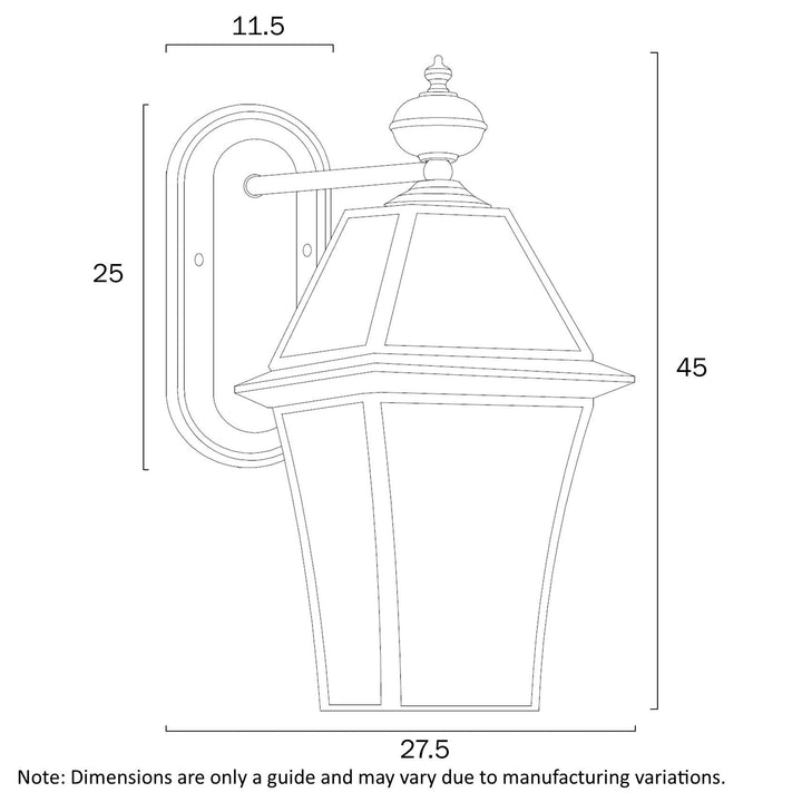 TELBIX RYE 27 SOLID BRAS EXTERIOR WALL LIGHT