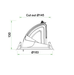 NEWMAN IV S9525TC - 12W / 35W Downlight