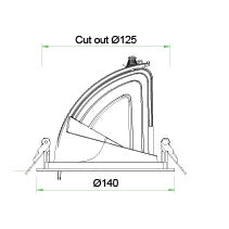 NEWMAN IV S9525TC - 12W / 35W Downlight