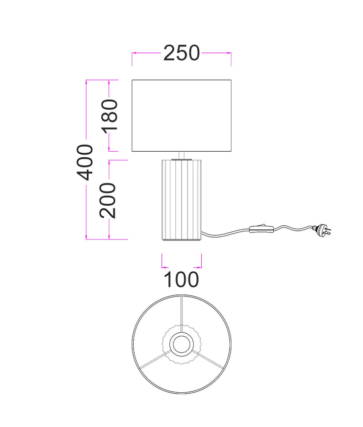 SAGITTA: Beige Travertine Base Oblong Fabric Cream Shade Table Lamps TABLE LAMP