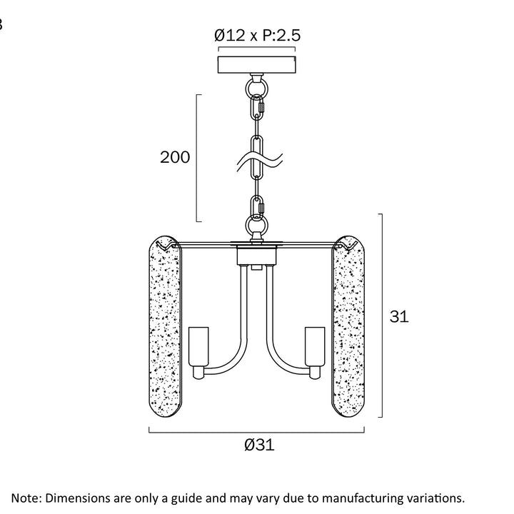 SAMONA 3 LIGHT PENDANT Pendant
