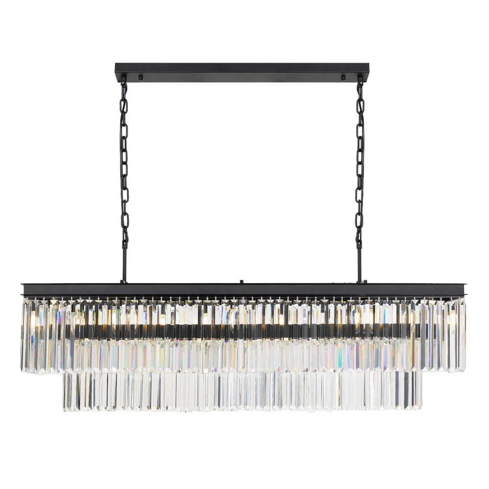 Florence 12 lights Rectangular Crystal pendant Pendant