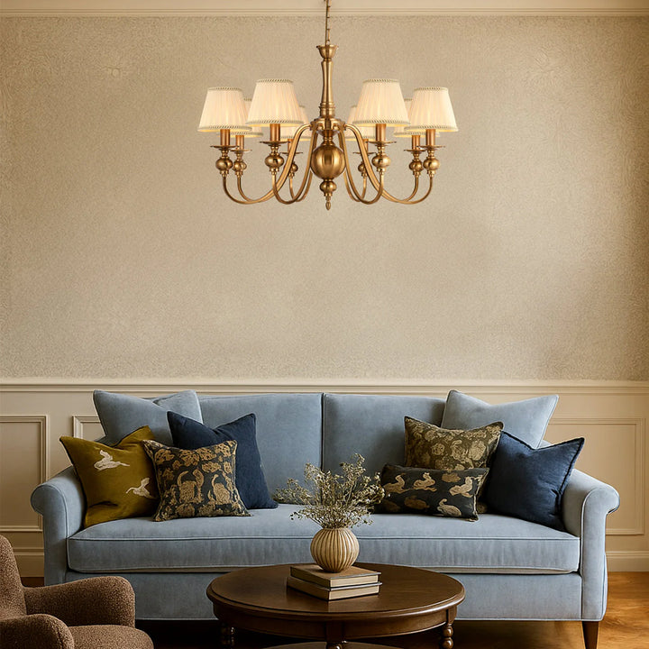 SIEDEL 8 LIGHT PENDANT W/SHADE Pendant