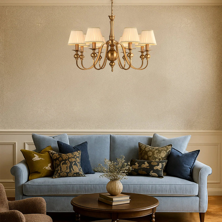 SIEDEL 8 LIGHT PENDANT W/SHADE Pendant