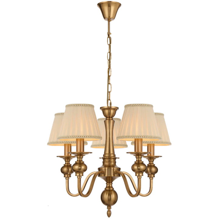 SIEDEL 5 LIGHT PENDANT W/SHADE