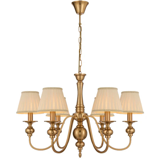 SIEDEL 6 LIGHT PENDANT W/SHADE