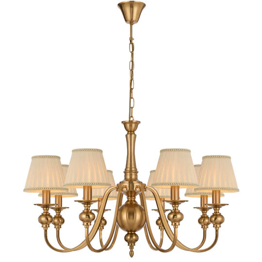 SIEDEL 8 LIGHT PENDANT W/SHADE