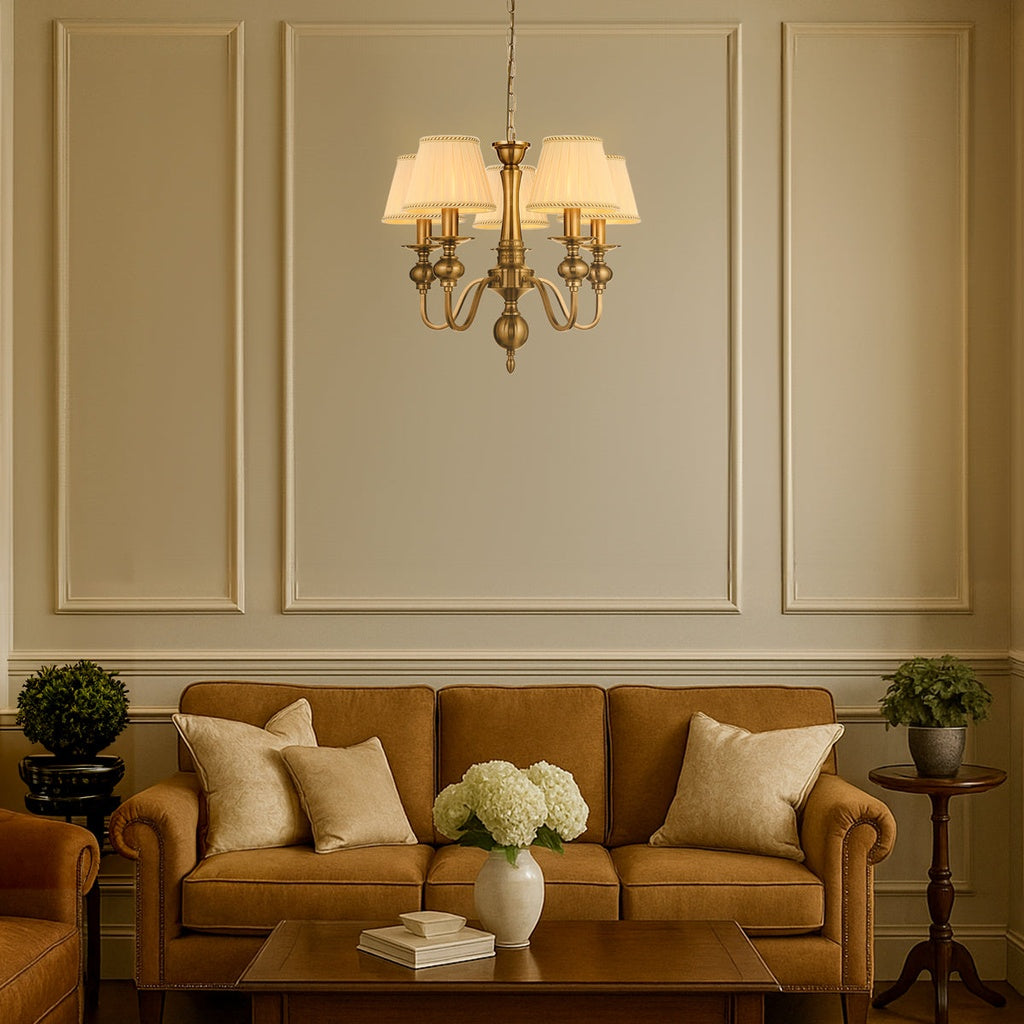 SIEDEL 5 LIGHT PENDANT W/SHADE Pendant