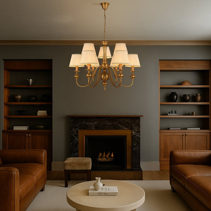 SIEDEL 9 LIGHT PENDANT W/SHADE Pendant
