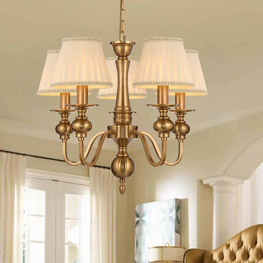 SIEDEL 5 LIGHT PENDANT W/SHADE Pendant