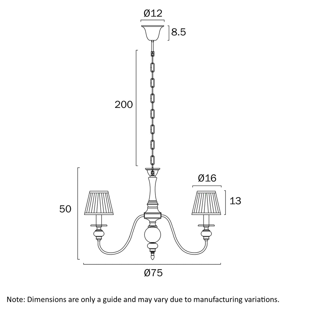 SIEDEL 6 LIGHT PENDANT W/SHADE