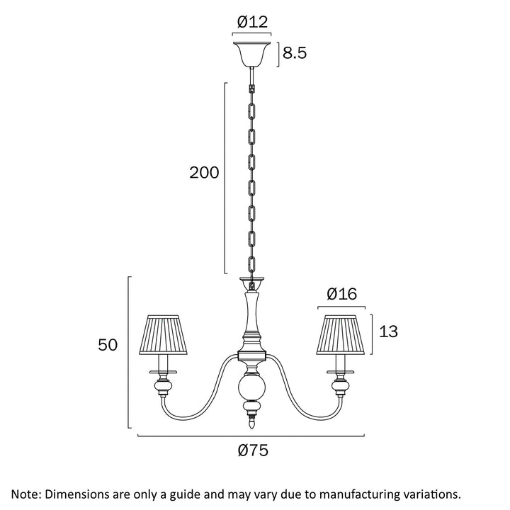 SIEDEL 6 LIGHT PENDANT W/SHADE