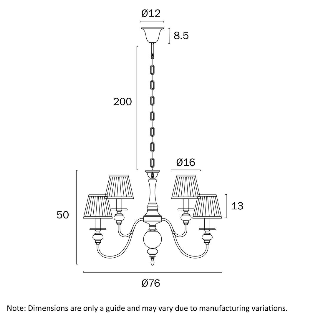 SIEDEL 9 LIGHT PENDANT W/SHADE