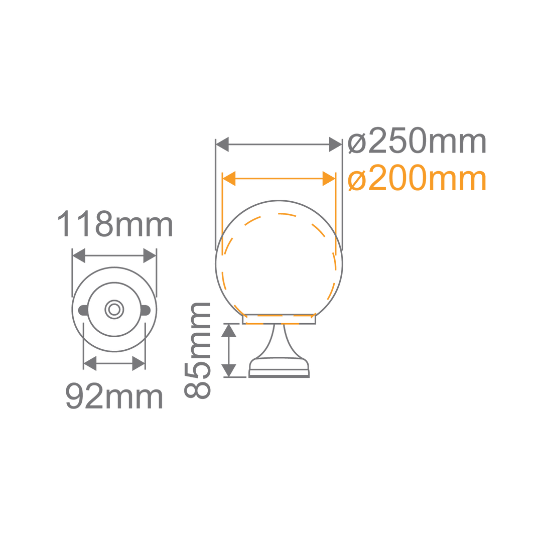 SIENA PILLAR MOUNT Pillar light