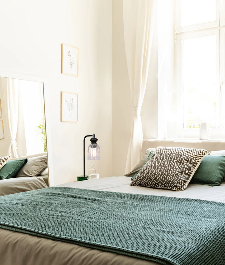 SINO: Interior Ellipse Clear Glass Shade Marble Base Table Lamps TABLE LAMP