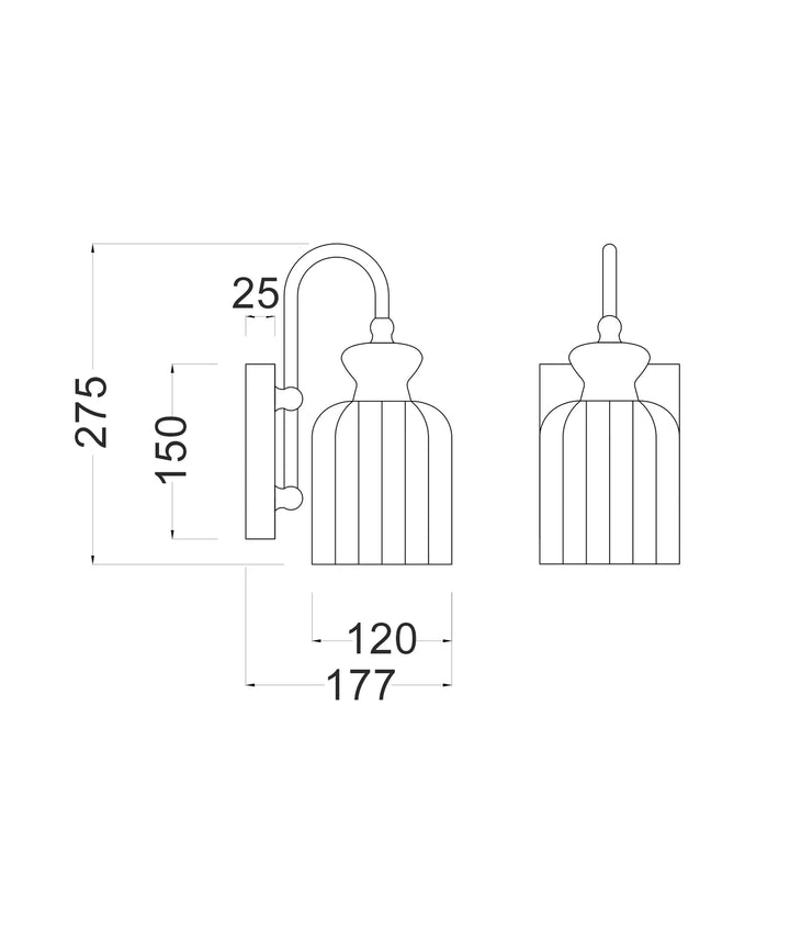 SINO: Interior Ellipse Single Clear Glass Shade Wall Lights WALL LIGHT