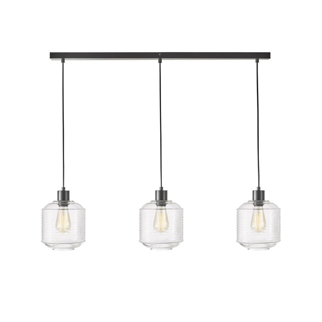 MARCONI TRILIGHT 3 Light Clear Glass Pendant