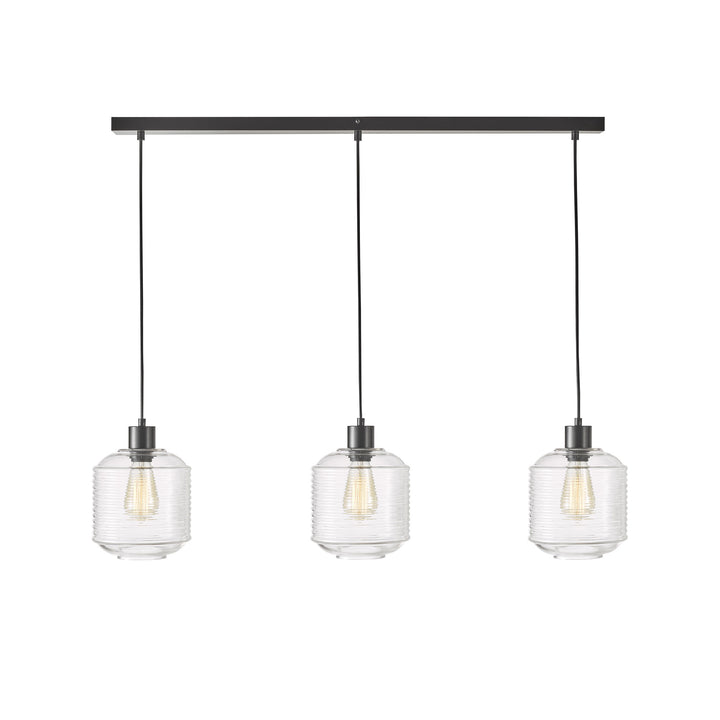 MARCONI TRILIGHT 3 Light Clear Glass Pendant