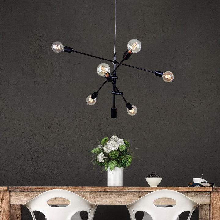 CHELSEA Black Contemporary Satellite Pendant