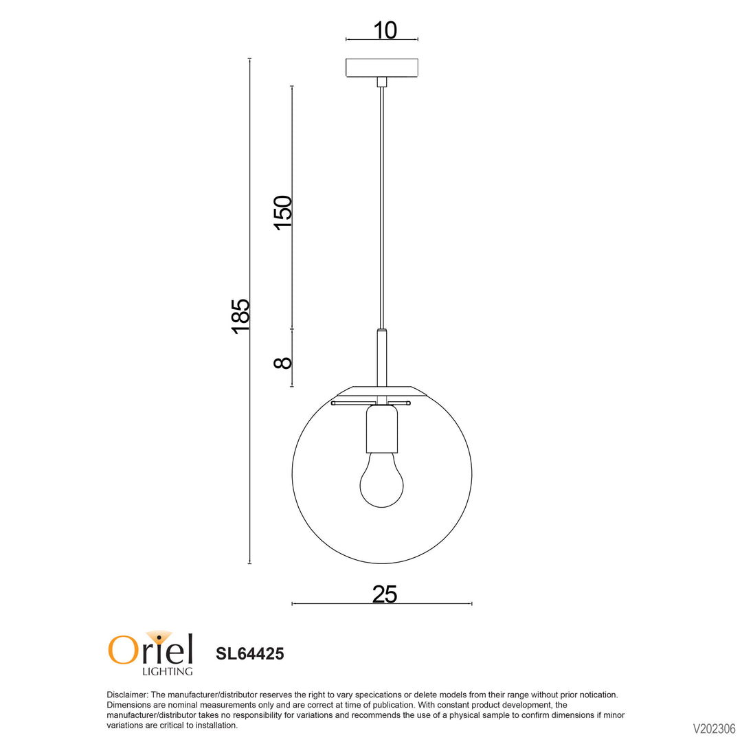 NEWTON CLEAR GLASS PENDANT Pendant