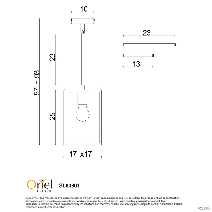 EATON 17 Boxey Urban Retro 18cm Pendant