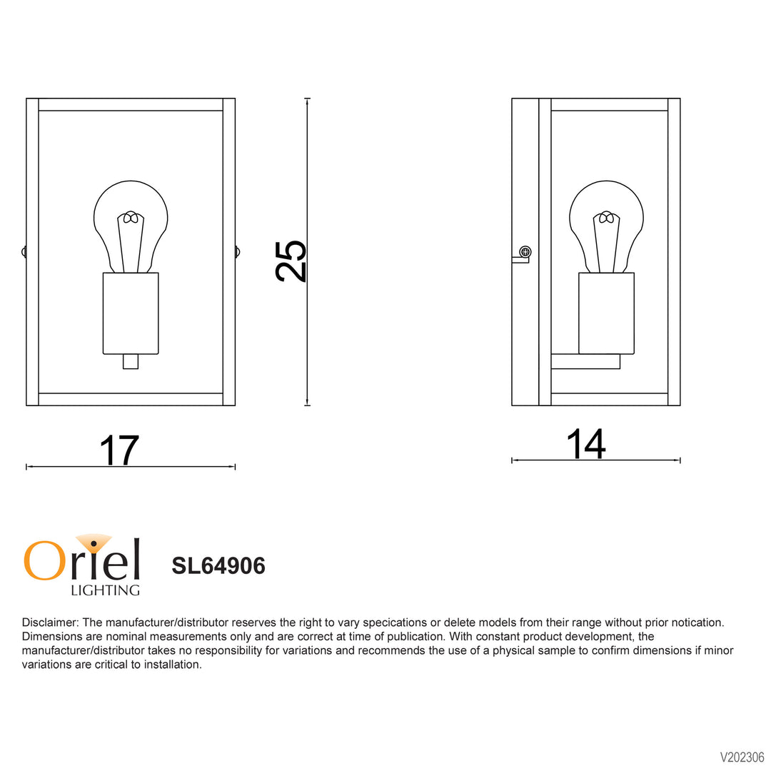 EATON WALL Urban Retro Wall Light with Clear Glass