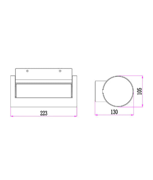 SOMBRA: Exterior LED Adjustable Eyelid Surface Mounted Wall Lights IP65