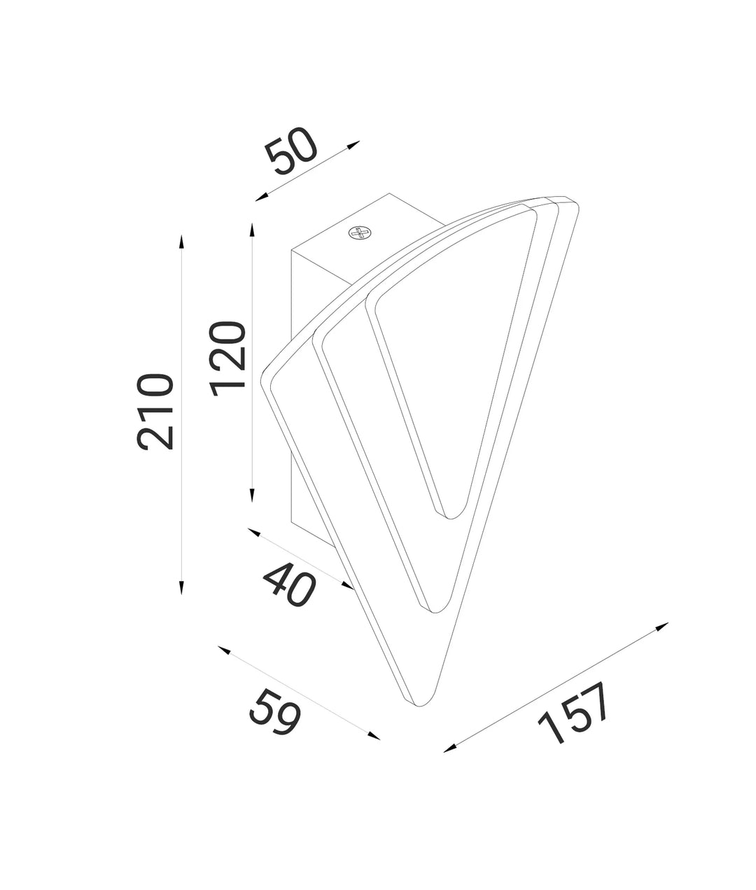 SURAT: City Series LED Dual-CCT Interior Triangular Dimmable Wall Light