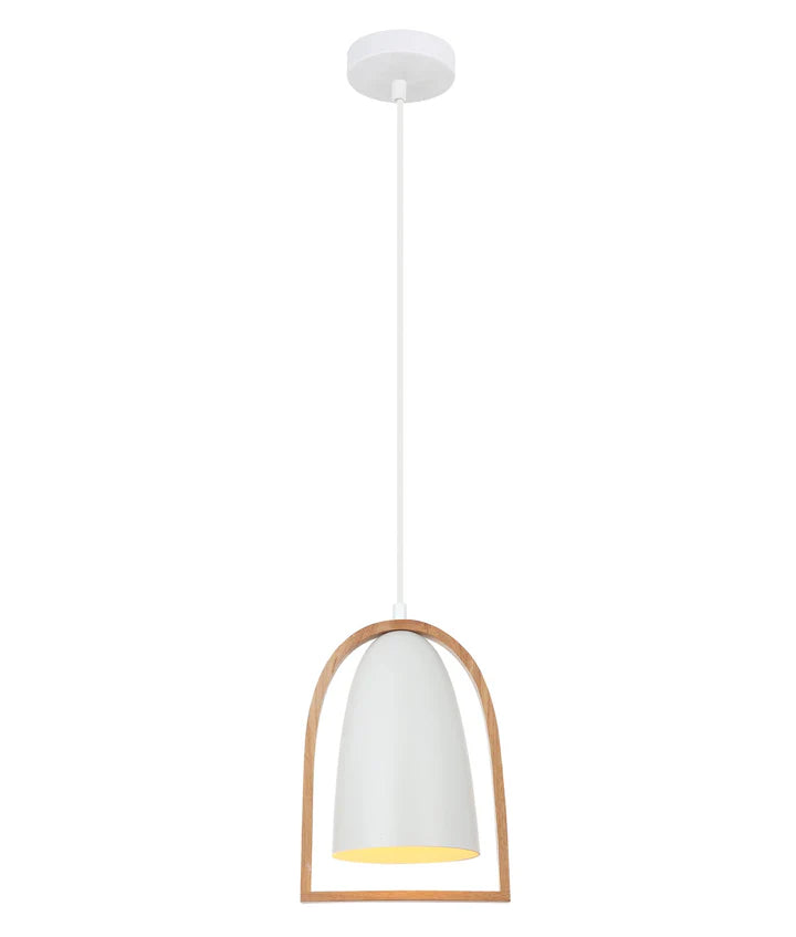 SWING: Ellipse with Wood Frame Pendant Lights