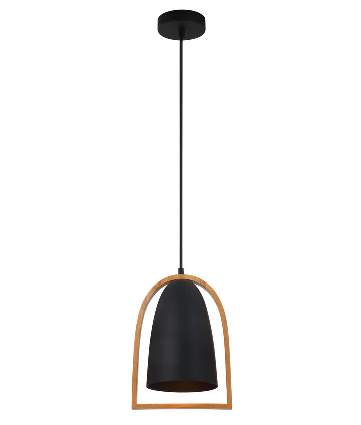 SWING: Ellipse with Wood Frame Pendant Lights