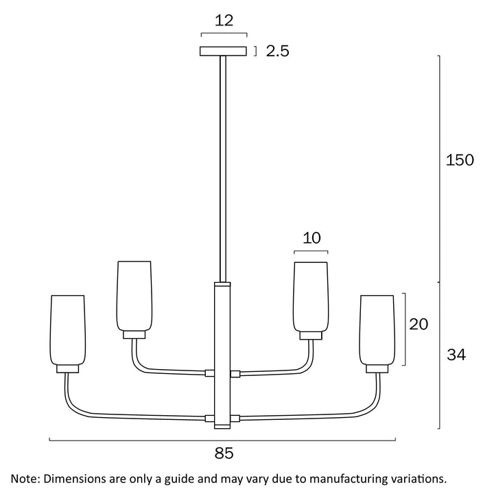 TELBIX SEBRING 8 LIGHTS PENDANT