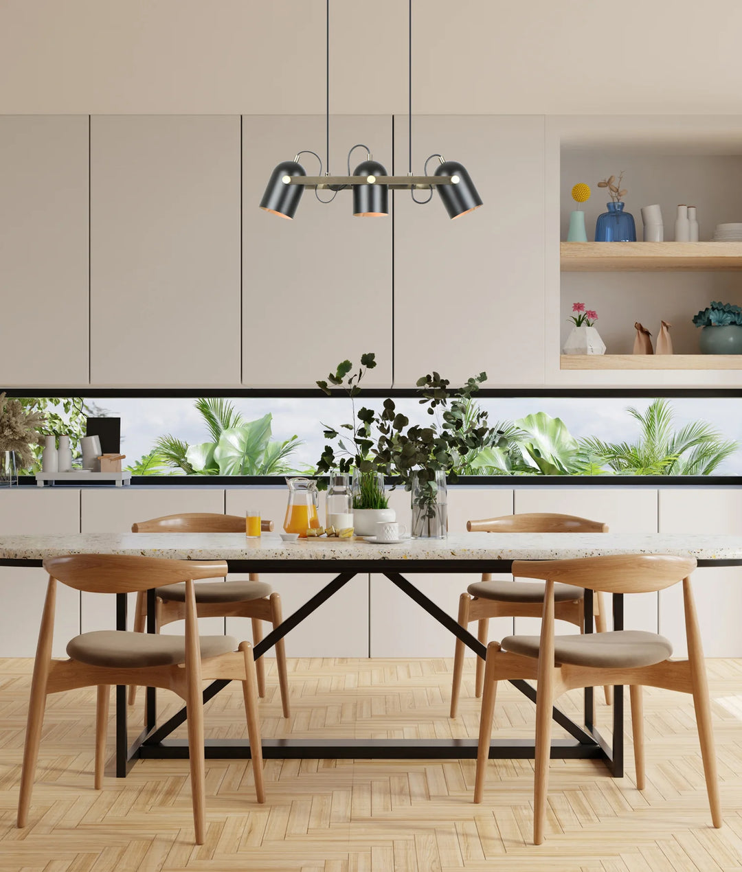 TAZZA: Interior Ellipse Shade with Antique Brass Hardware Pendant Light Pendant
