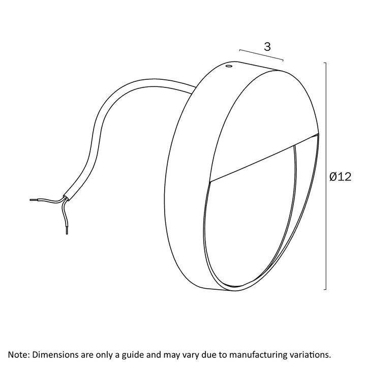 TERIN EXTERIOR ROUND WALL LIGHT step light
