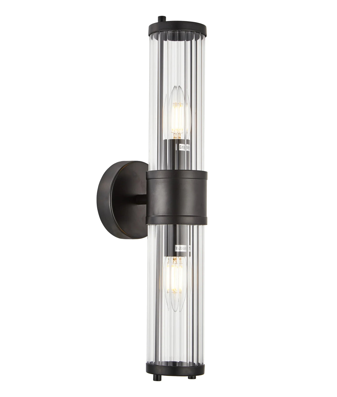 TIEMPO: Interior Up/Down Tubular Clear Glass Wall Lights