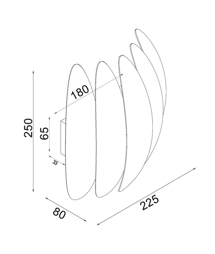 TIJUANA: City Series LED Tri-CCT Interior Curved Dimmable Wall Light