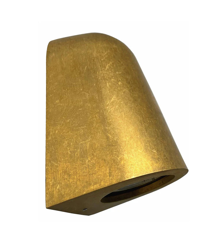 TORQUE: Exterior GU10/MR16 Antique Brass Surface Mounted Cone Wall Lights IP65