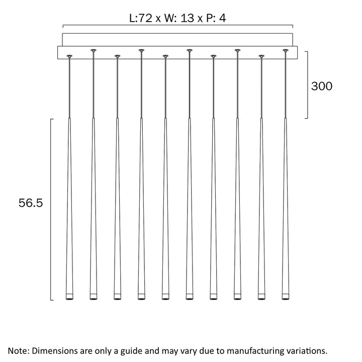 TRINA 10 LIGHT BAR PENDANT Pendant