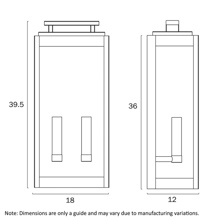 TRUMAN 2 LIGHT EXTERIOR WALL LIGHT