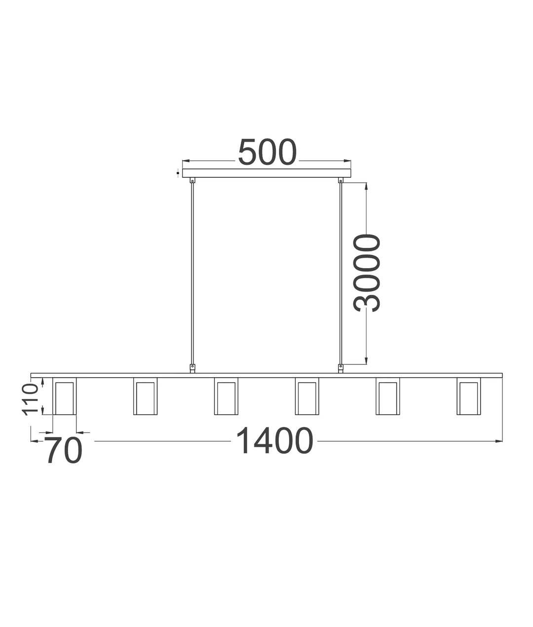 TUBERIA: Interior Linear Bar with Beige Travertine Tubular Shade Pendant Light Pendant