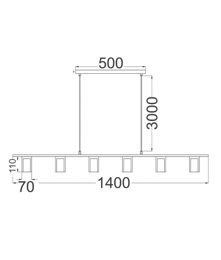 TUBERIA: Interior Linear Bar with Beige Travertine Tubular Shade Pendant Light Pendant