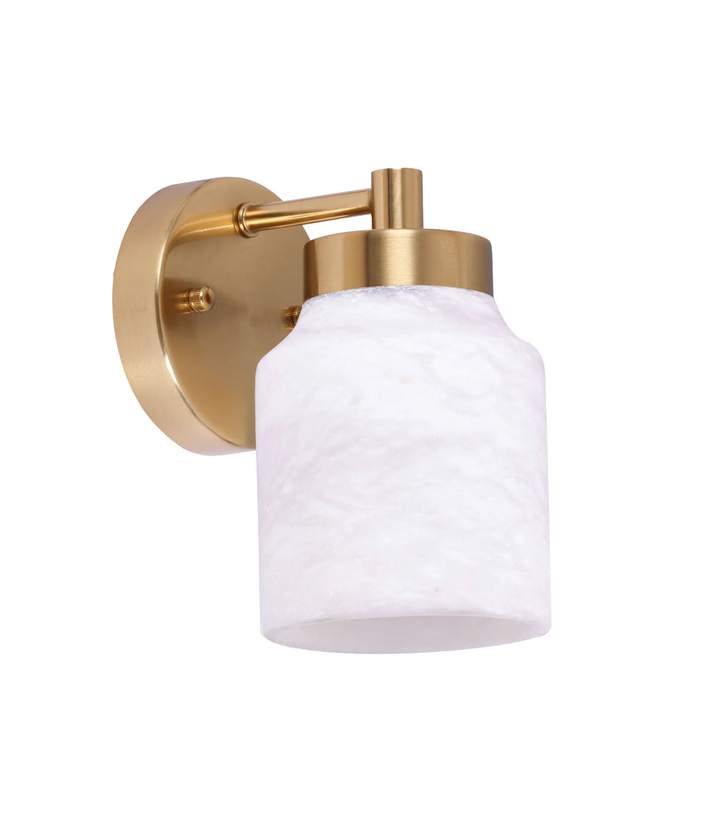 TUFO: Interior White Jar Alabaster with Brass Highlight Wall Light WALL LIGHT