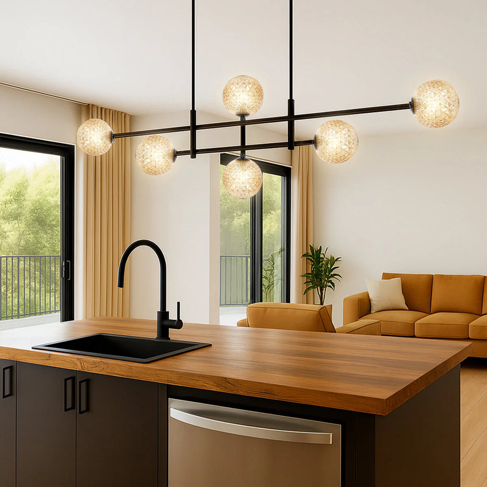TYSON 6 LIGHT PENDANT BLACK Pendant
