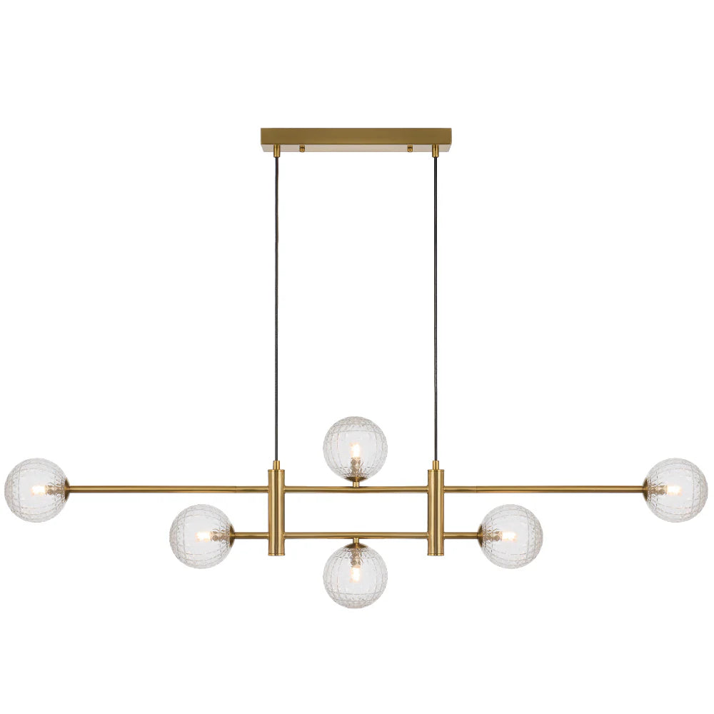 TYSON 6 LIGHT PENDANT ANTIQUE GOLD