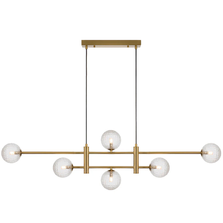 TYSON 6 LIGHT PENDANT ANTIQUE GOLD